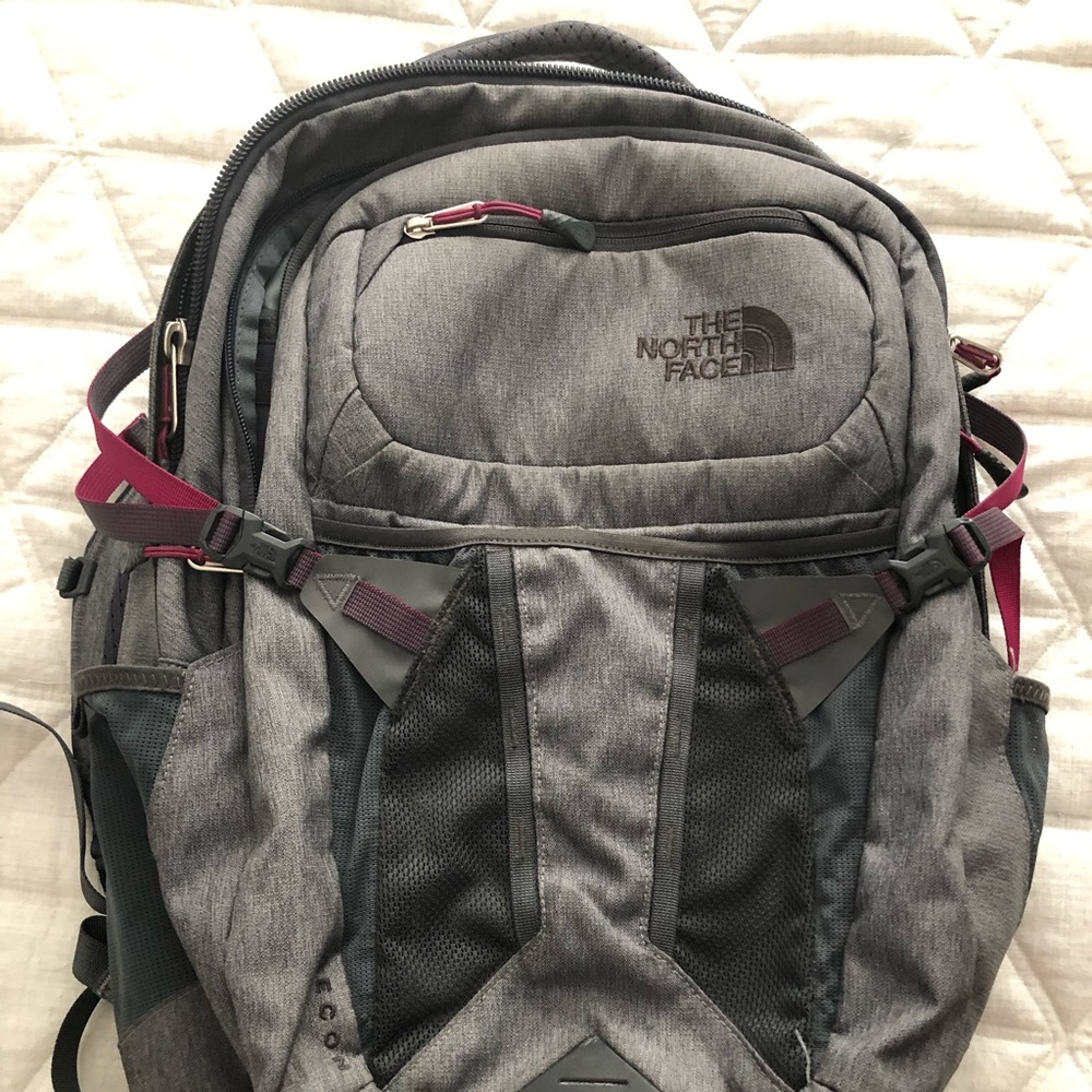The North Face Backpack Grey and Purple